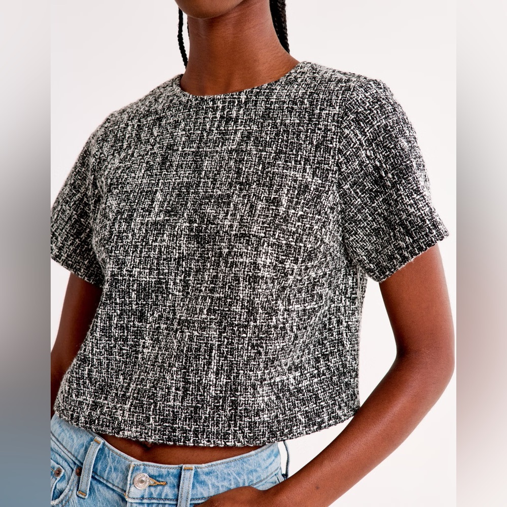 Abercrombie & Fitch Tweed Woven Tee
